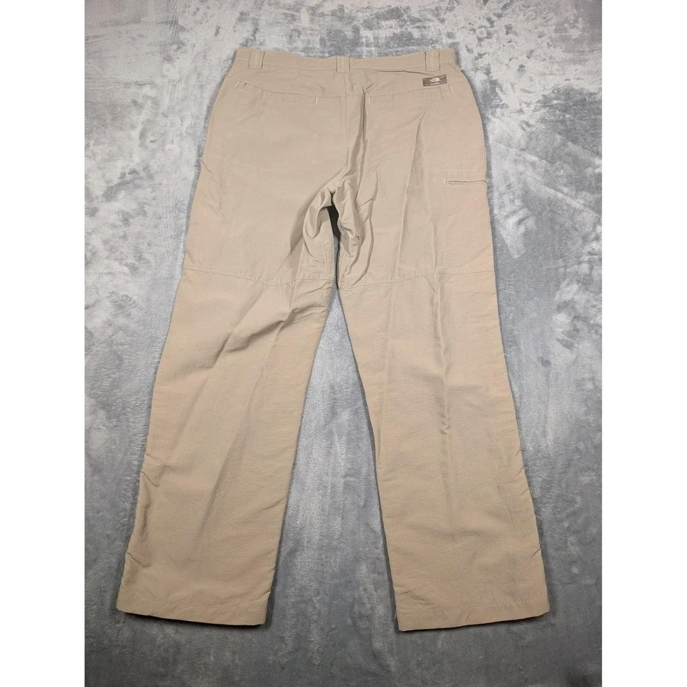 The North Face Pants Mens 36x30 Beige Nylon Hiking Outdoor Zip Pocket